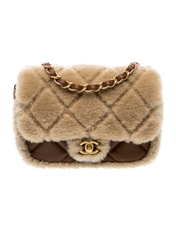 Mini Shearling Flap Bag