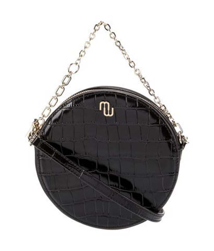 Maje Embossed Leather Crossbody Bag