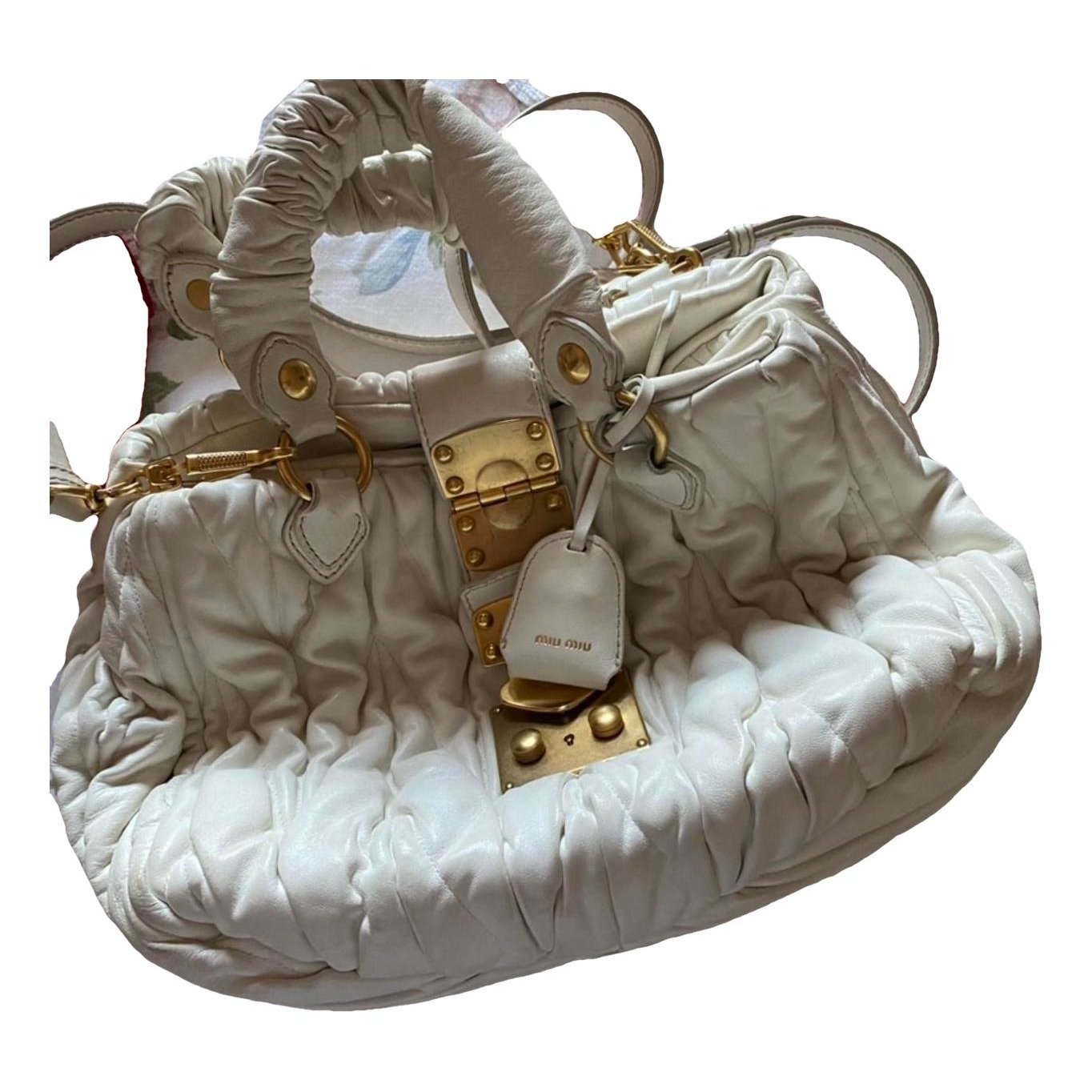 Coffer leather handbag