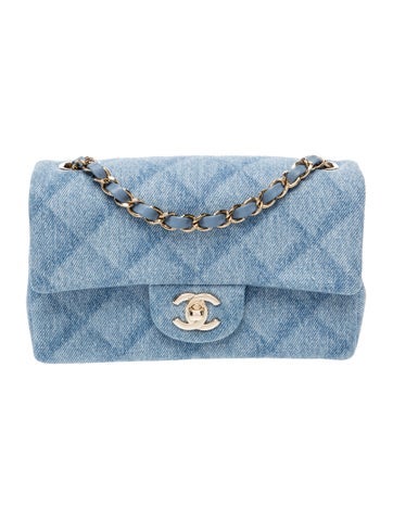 Rectangular Mini 3D Denim Flap Bag