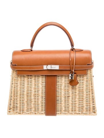Osier Wicker and Barenia Picnic Kelly 35