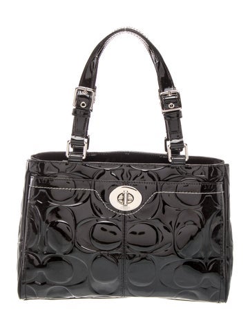 Patent Leather Top Handle Bag