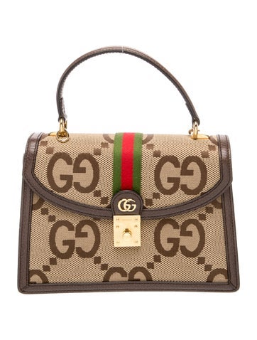 Leather Ophidia Small Top Handle Bag