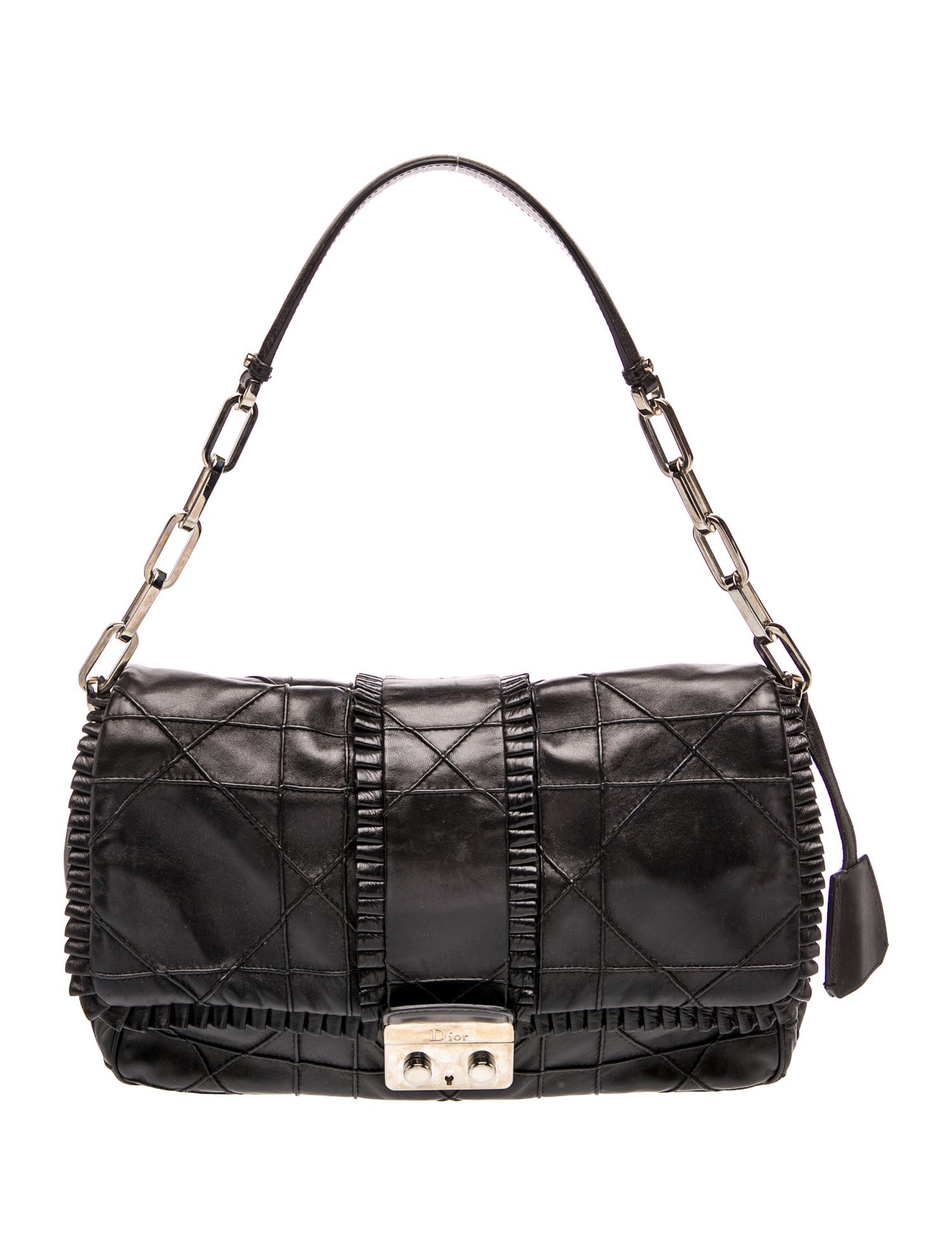 Cannage Cannage Ruffle New Lock Flap Bag