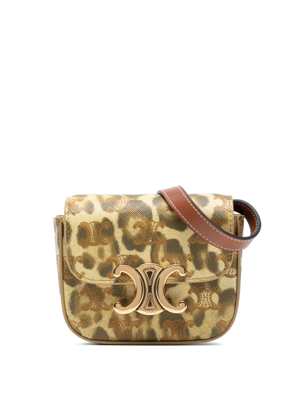2023 Mini Calfskin Leopard Print Claude crossbody bag
