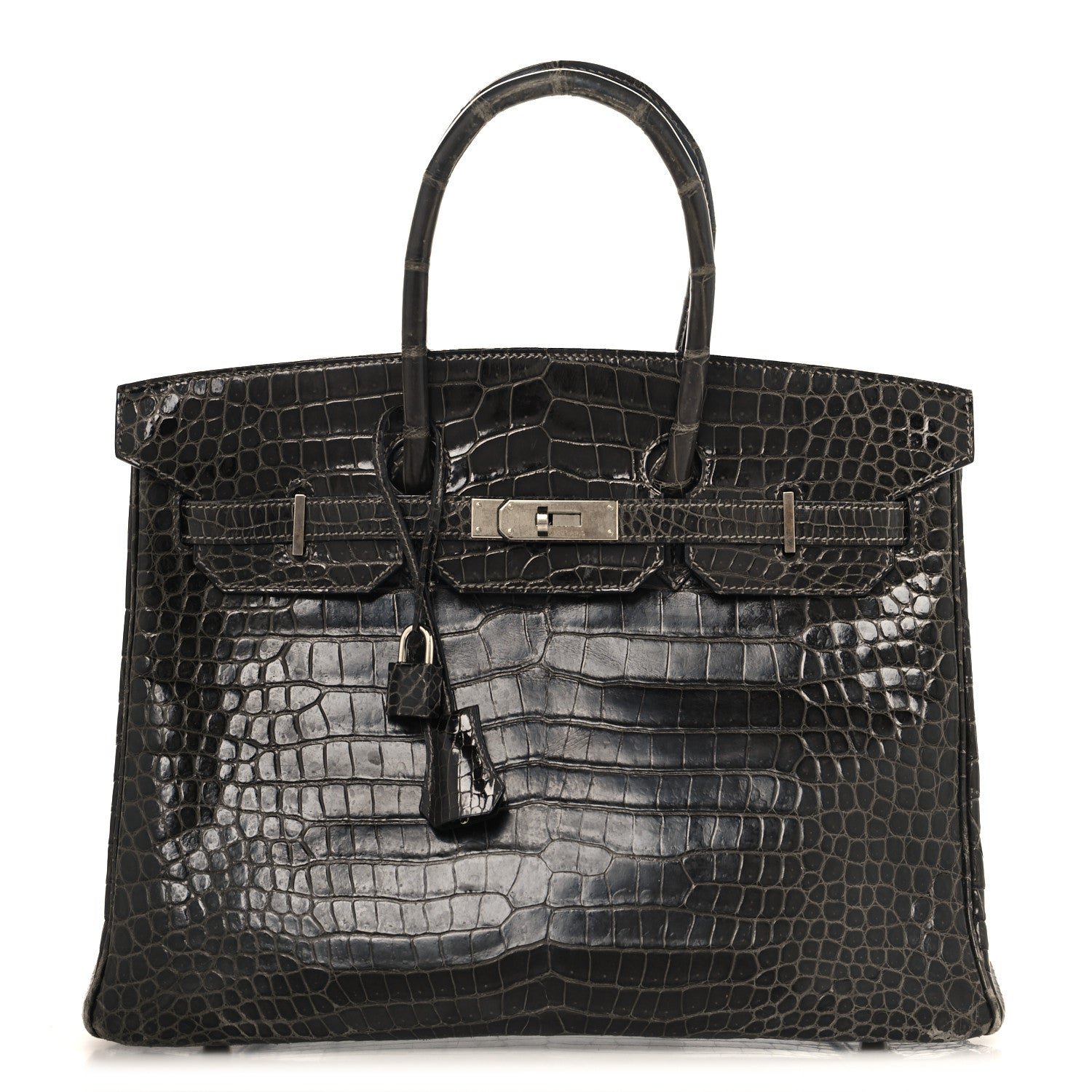 Hermes Hermes Shiny Porosus Crocodile Birkin 35 Graphite