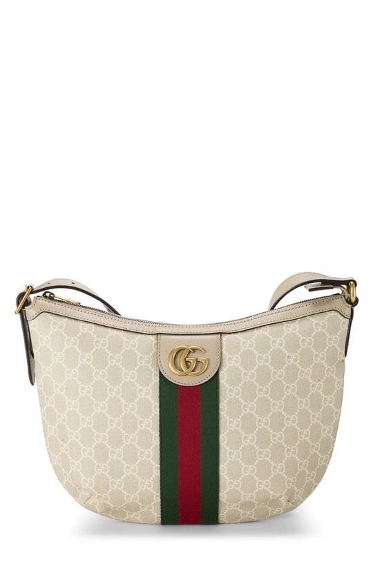 White GG Supreme Ophidia Shoulder Bag Small