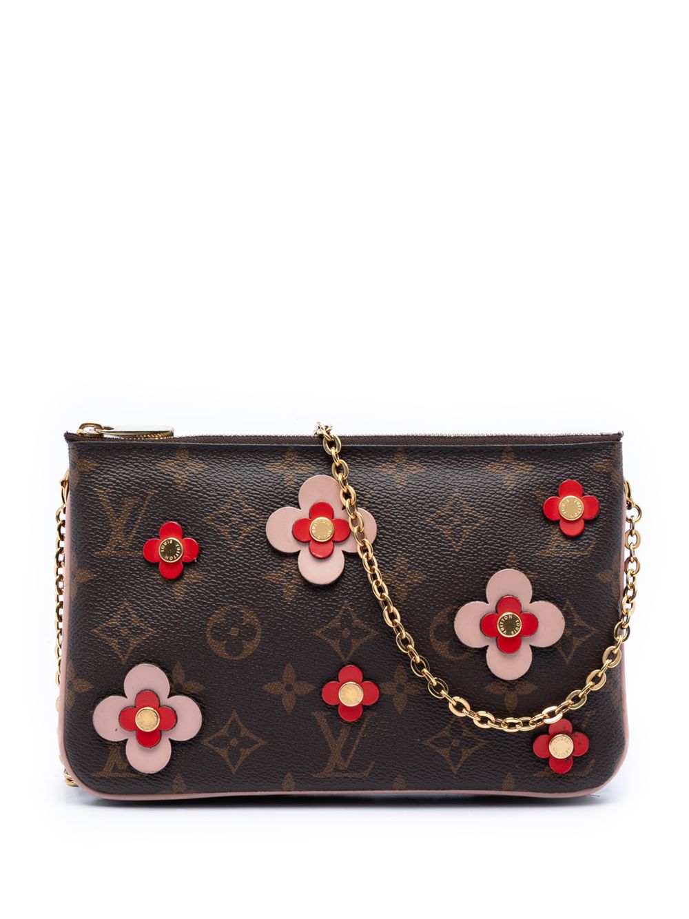 2019 Monogram Blooming Flowers Double Zip Pochette crossbody bag