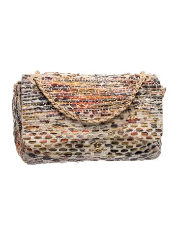 Coco Cuba Maxi Tweed Flap Bag