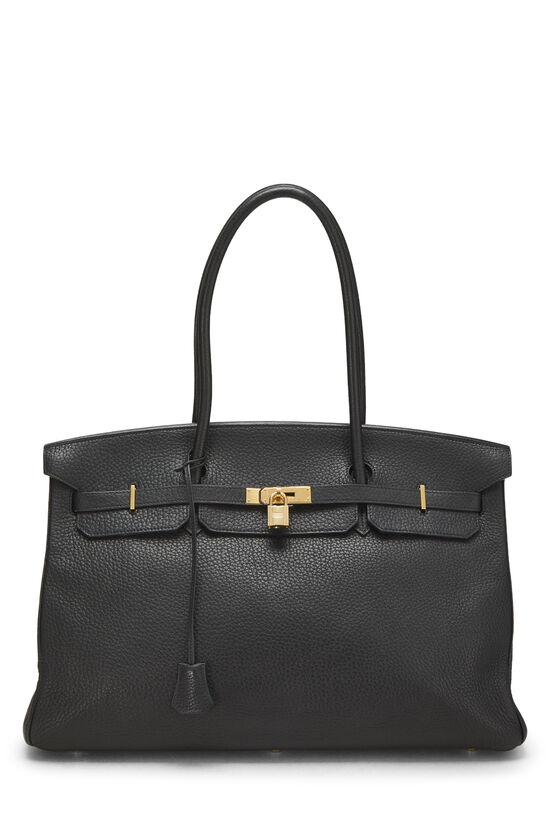 Hermès Black Fjord Shoulder Birkin 45