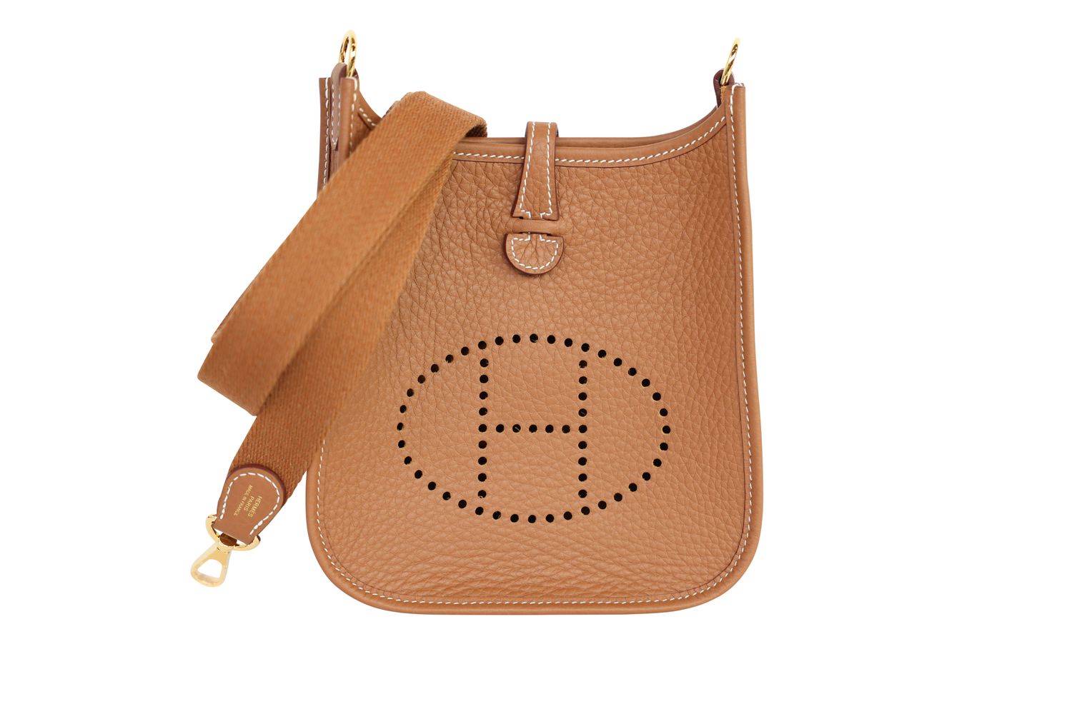 Hermes Hermes Evelyne Amazone 16 TPM Crossbody Bag, Brown Gold Clemence Bull Calfskin and Gold Hardware, K 2025 Stamp, New in Box WA001