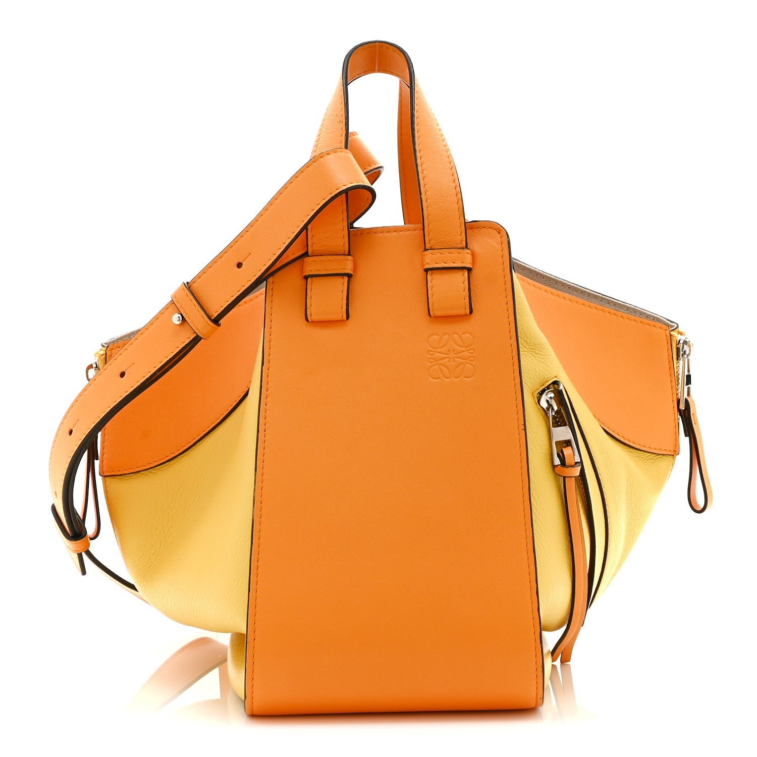 Loewe Calfskin Small Hammock Shoulder Bag Mandarin Yellow