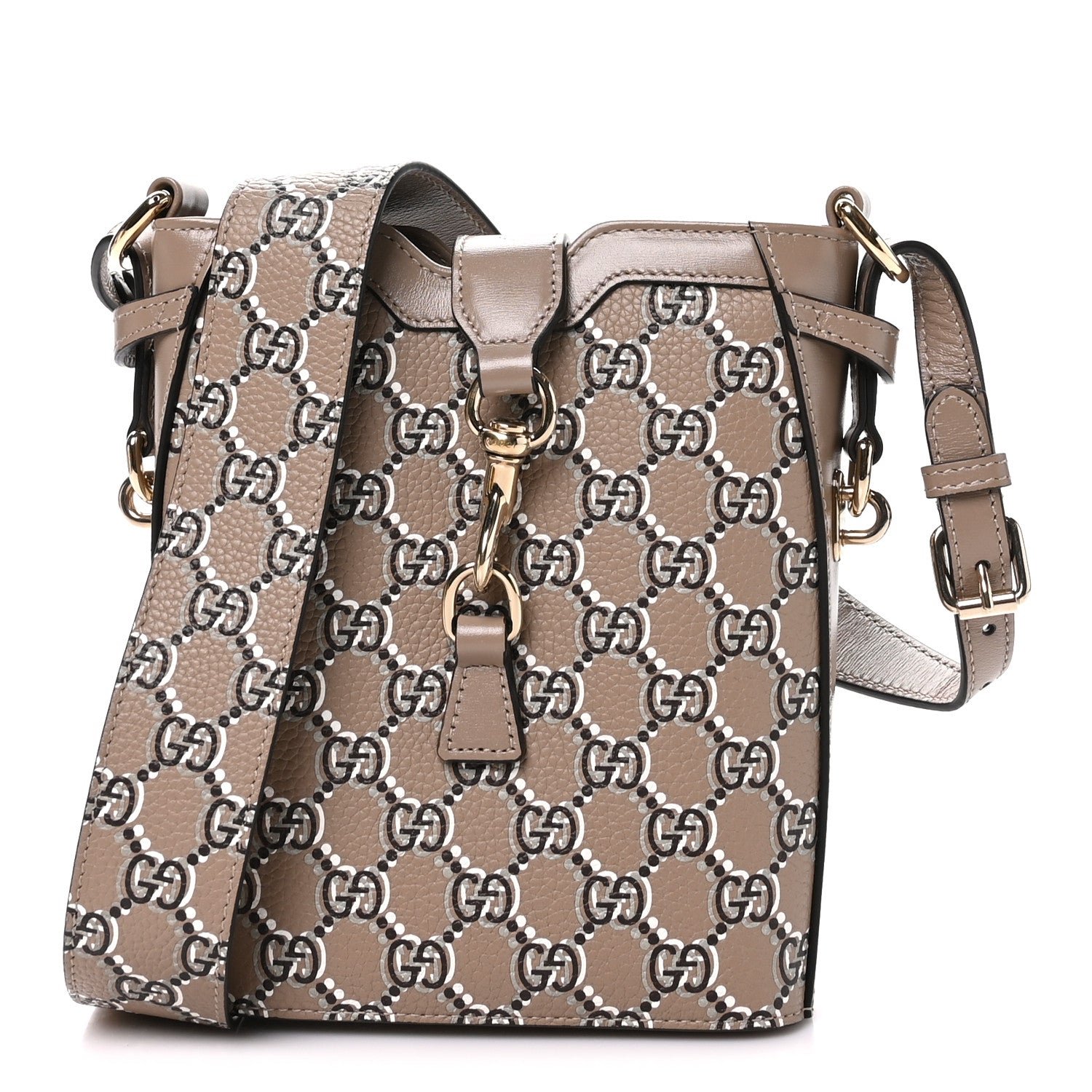 Gucci GG Shadow Monogram Mini Bucket Bag Beige