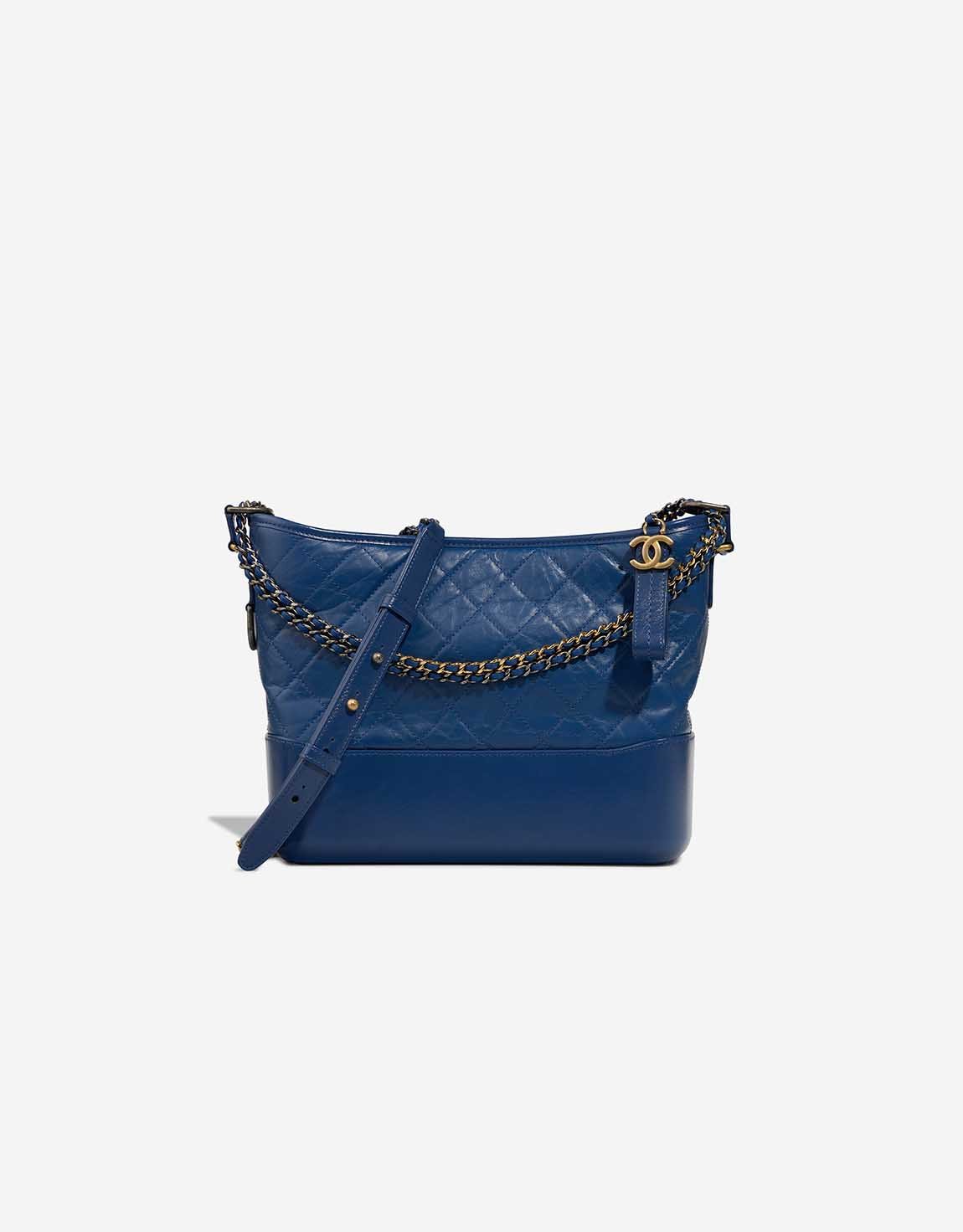 Chanel 
		Gabrielle Medium Aged Calf Blue    
