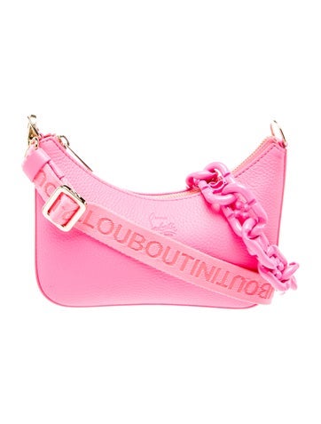 Christian Louboutin Leather Mini Loubila Chain Shoulder Bag
