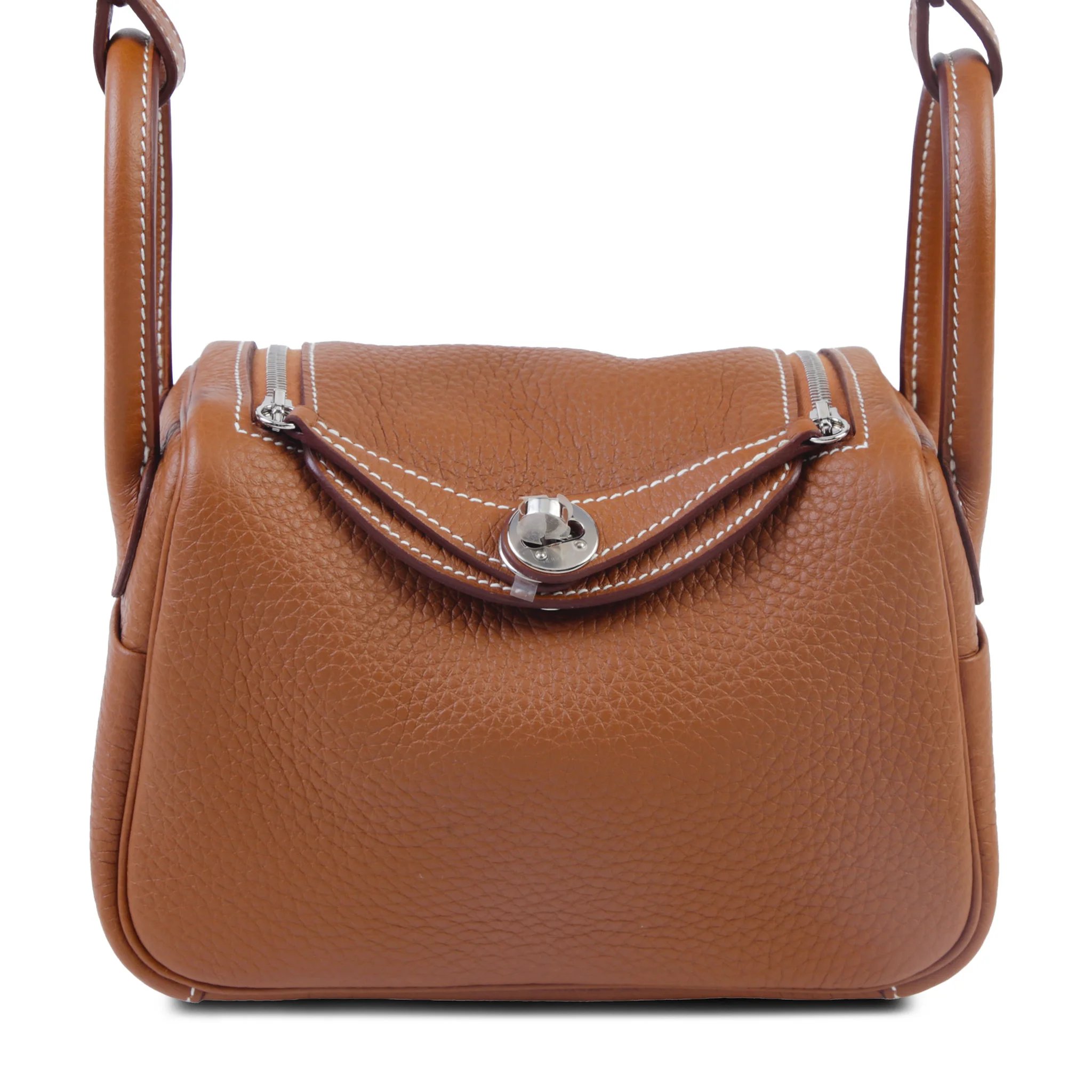Unused ( Rank NS ) HERMÈS Mini Lindy Gold (37) Clemence Palladium hardware B (2023)