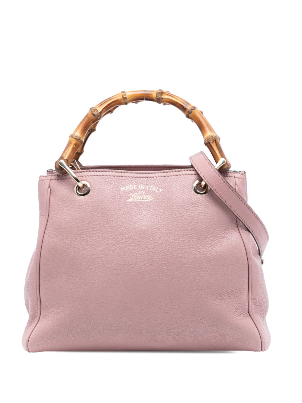 2016-2026 Small Calfskin Bamboo Shopper satchel
