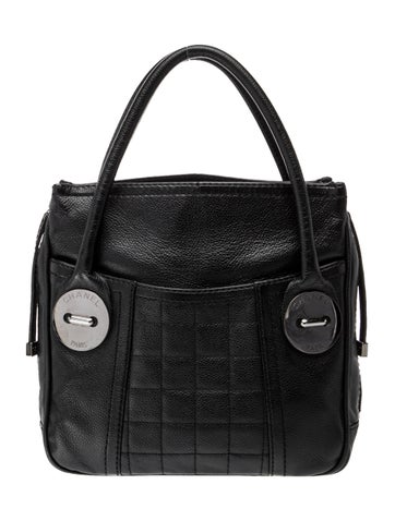 Chanel Square Quilt Button Handle Bag