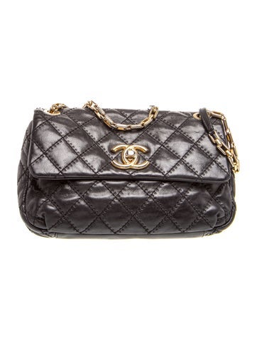 Double Stitch Retro Chain Flap Bag