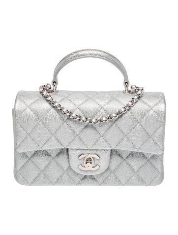 Rectangular Mini Top Handle Flap Bag