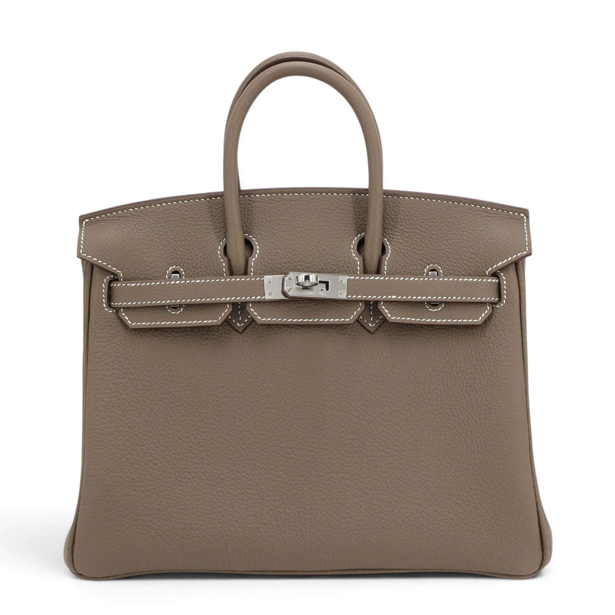 Brand New ( Rank N ) HERMÈS Birkin 25 Etoupe (18) Togo Palladium hardware K (2025)