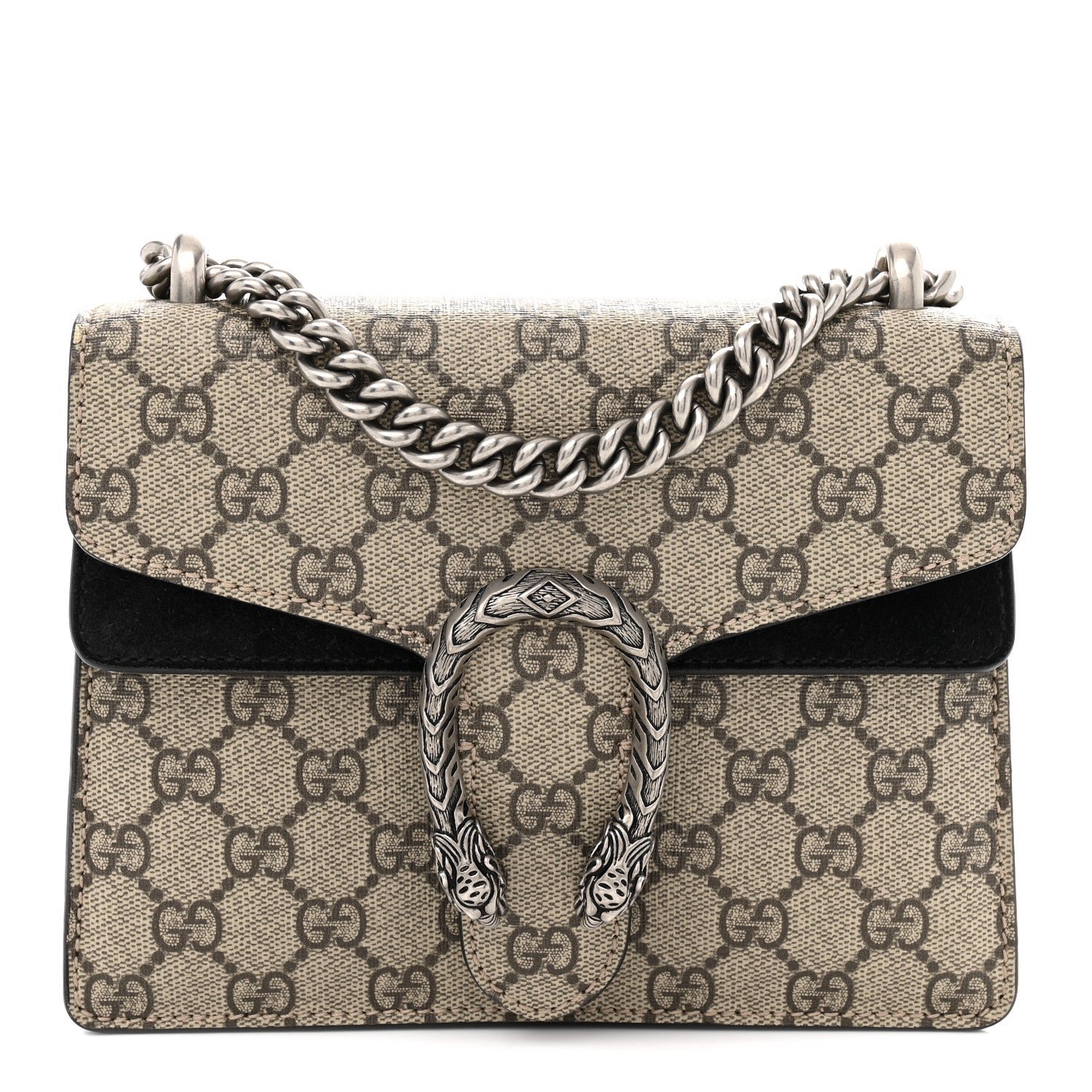 Gucci GG Supreme Monogram Mini Dionysus Shoulder Bag Black