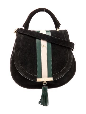 Suede Top Handle Bag