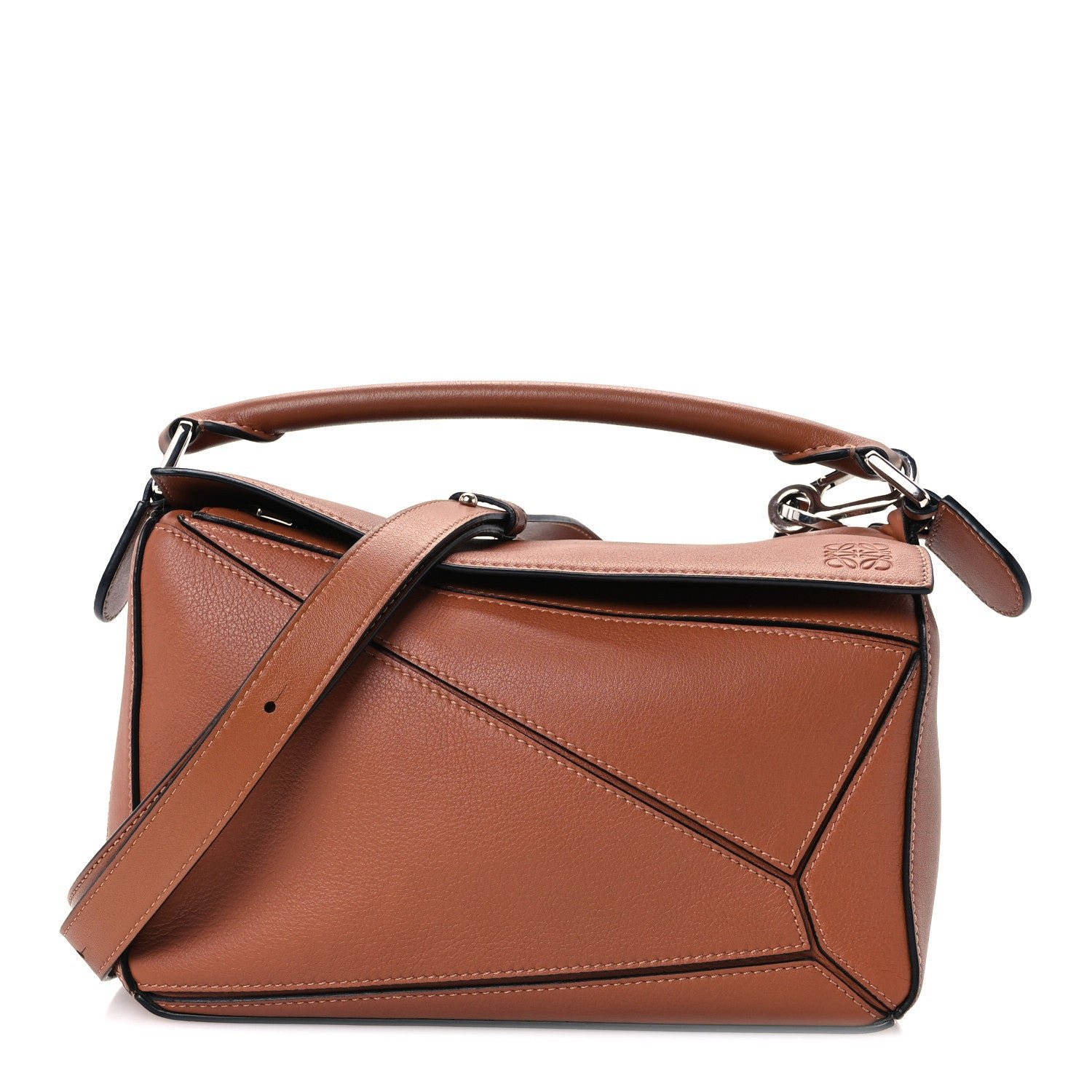 Loewe Calfskin Small Puzzle Bag Tan