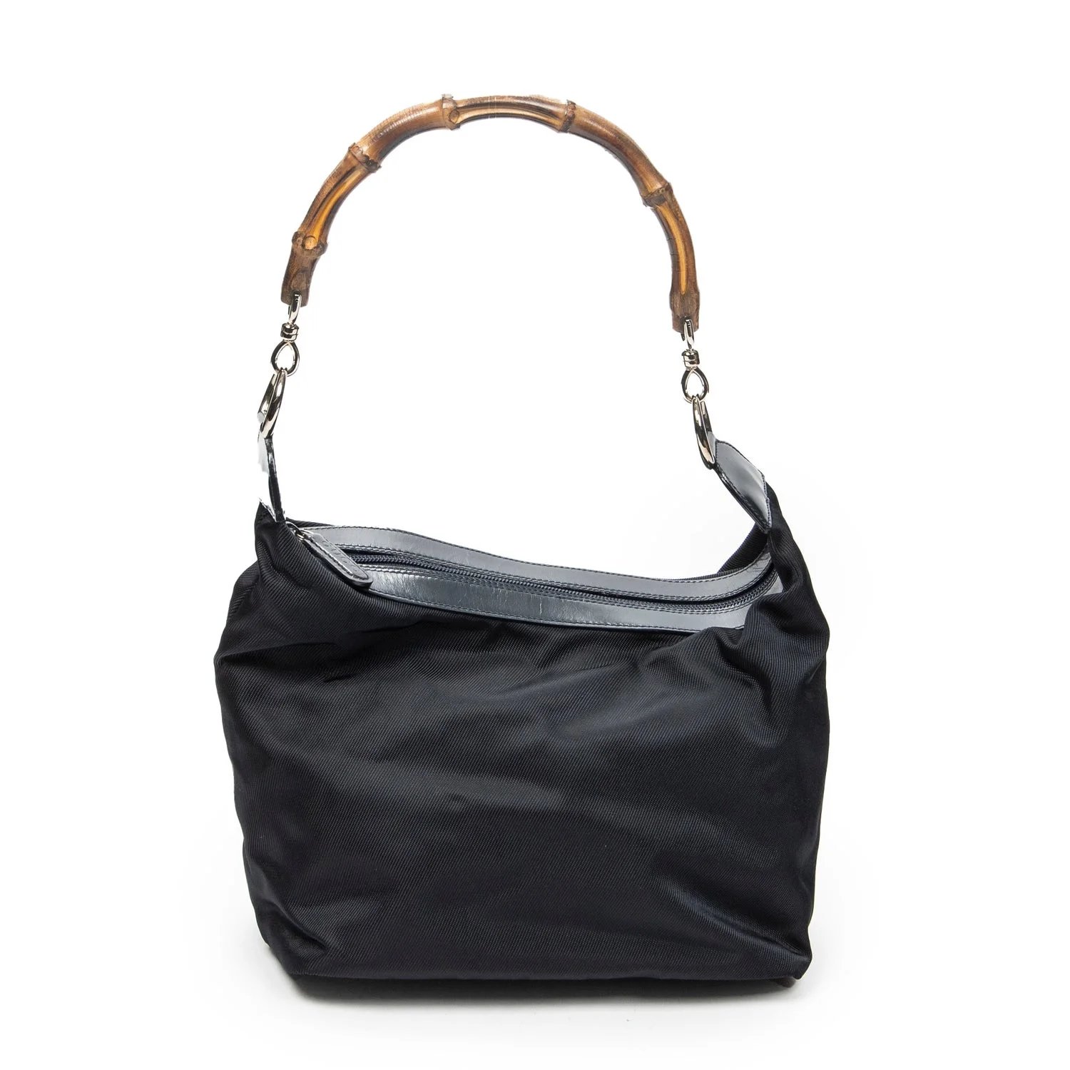Canvas Bamboo Zip Hobo