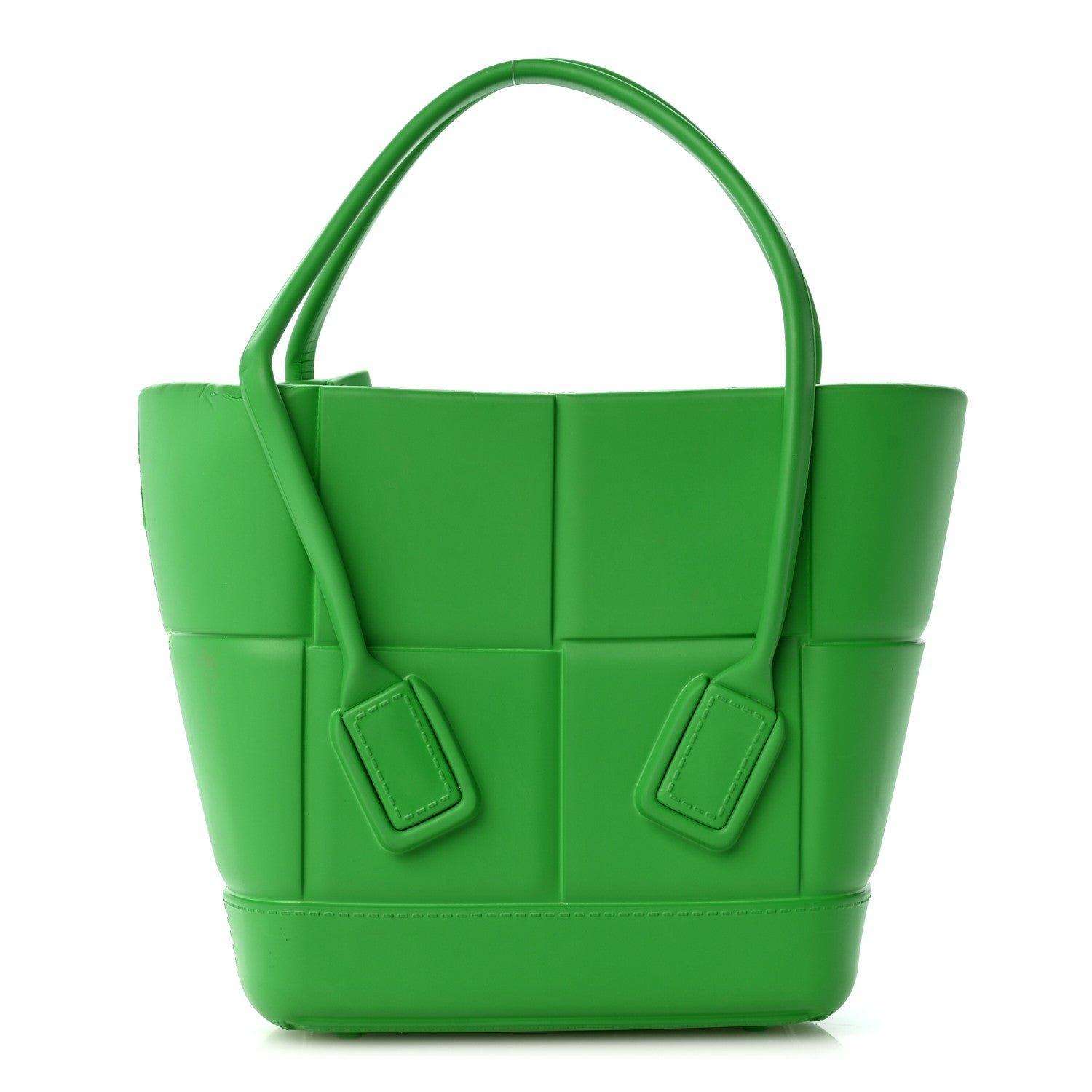 Bottega Veneta Rubber Maxi Intrecciato Mini Arco Grass