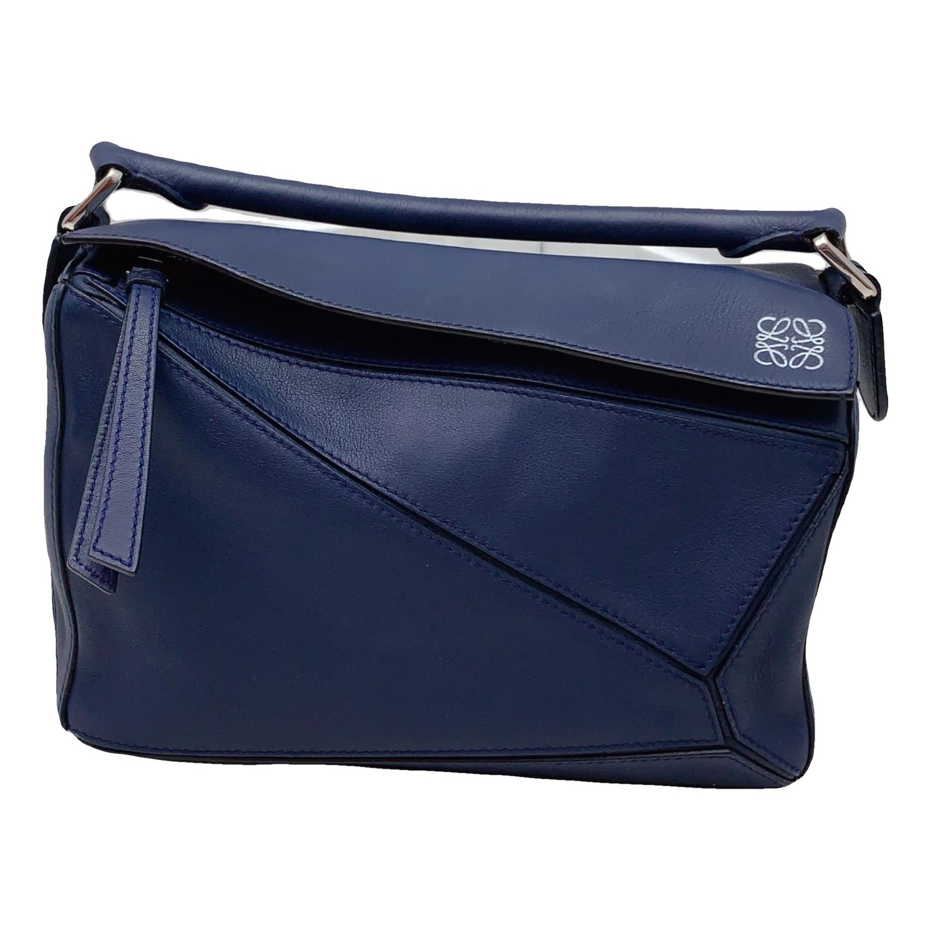 Puzzle leather handbag