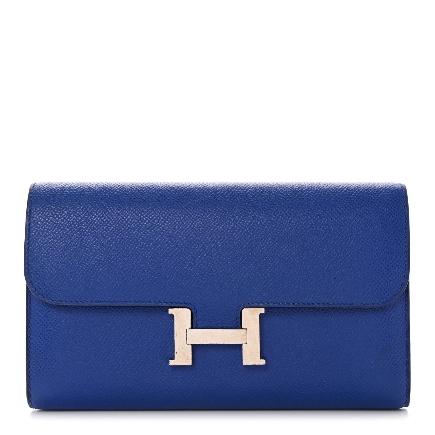 Hermes Epsom Constance Long Wallet Bleu Electrique