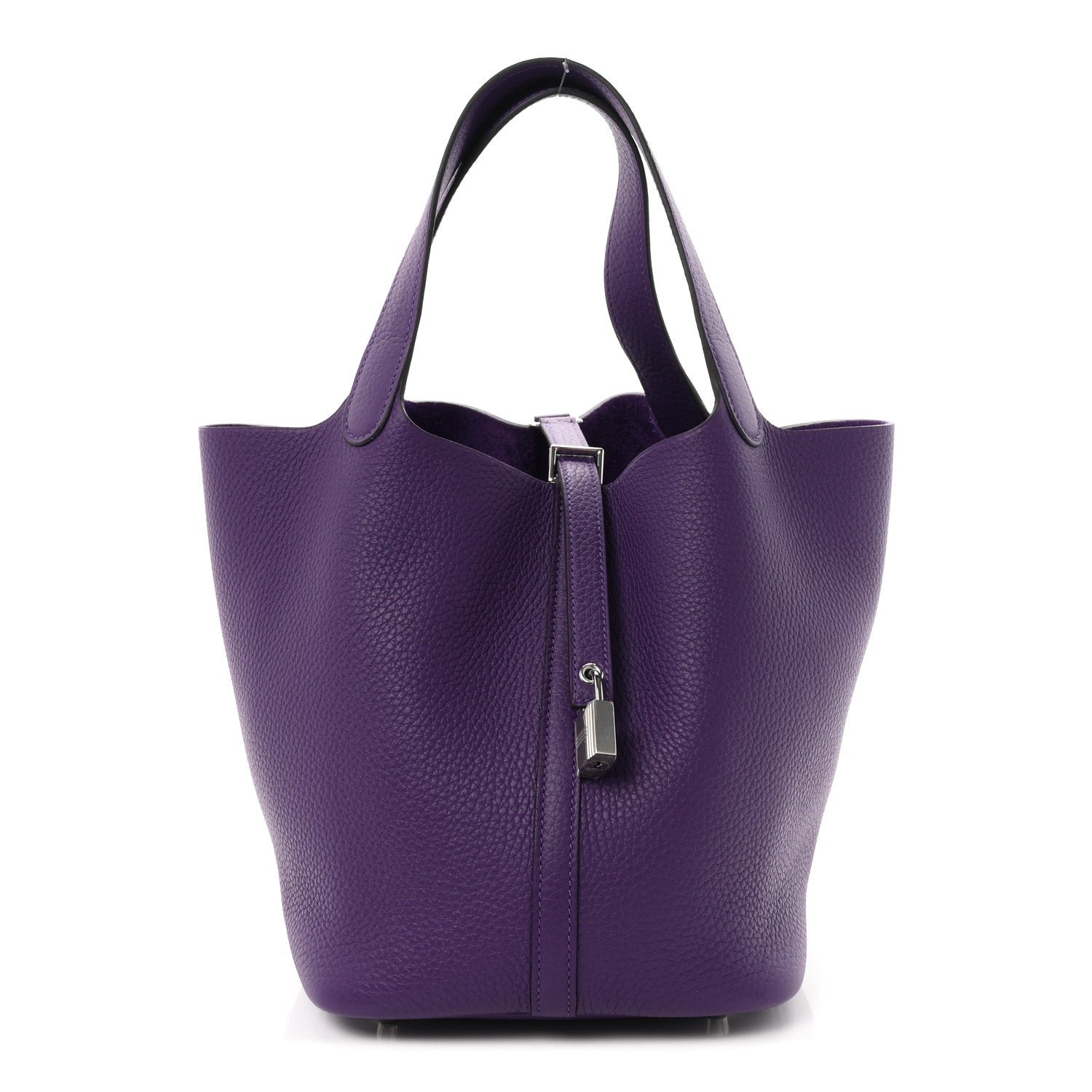 Hermes Taurillon Clemence Picotin Lock 22 MM Purple