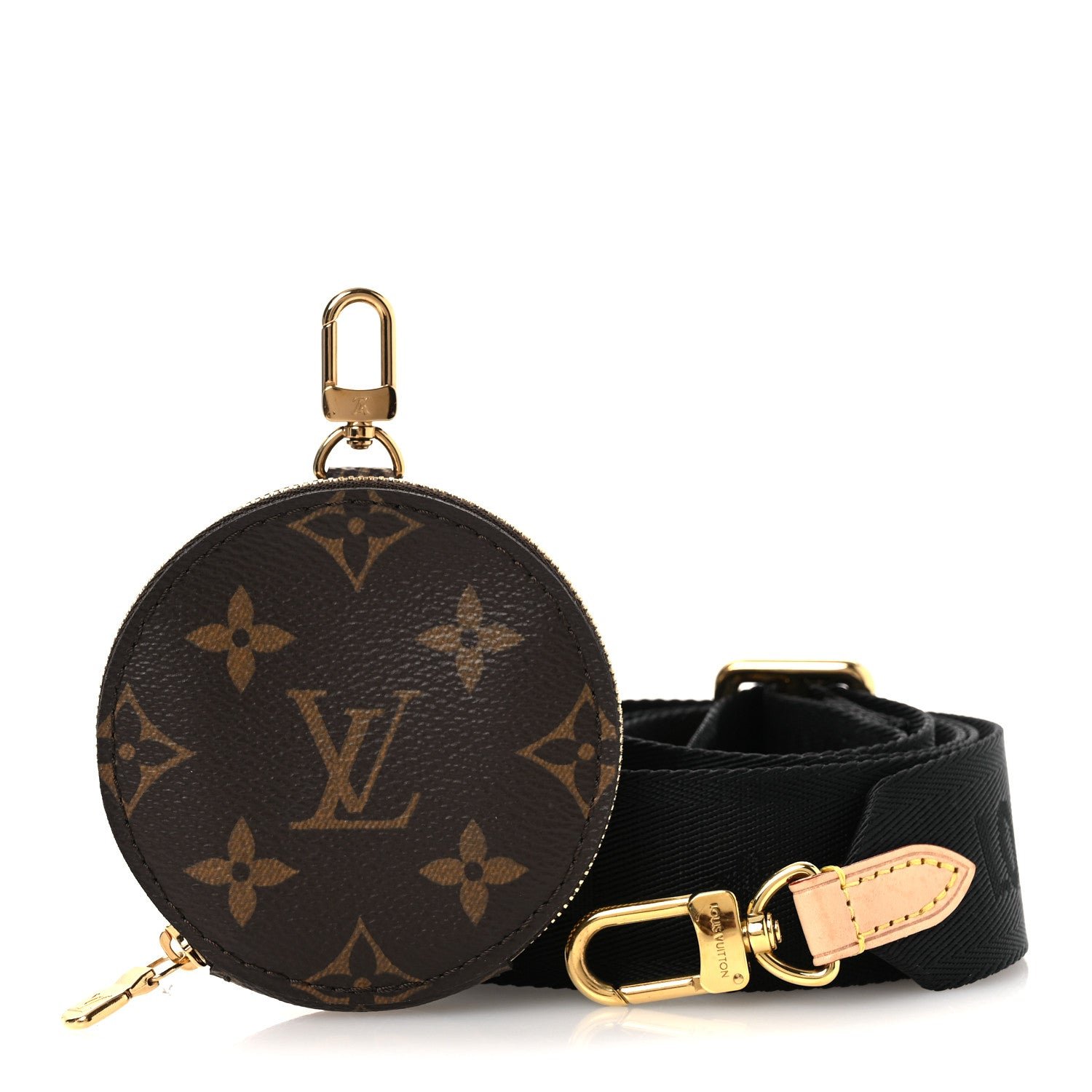 Monogram Multi Pochette Accessories Bandouliere Shoulder Strap Black