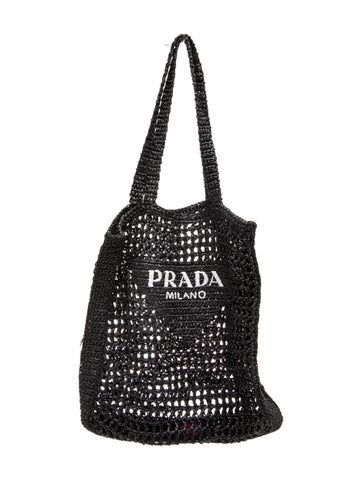 Prada Raffia Grass Grass Signature Raffia Tote