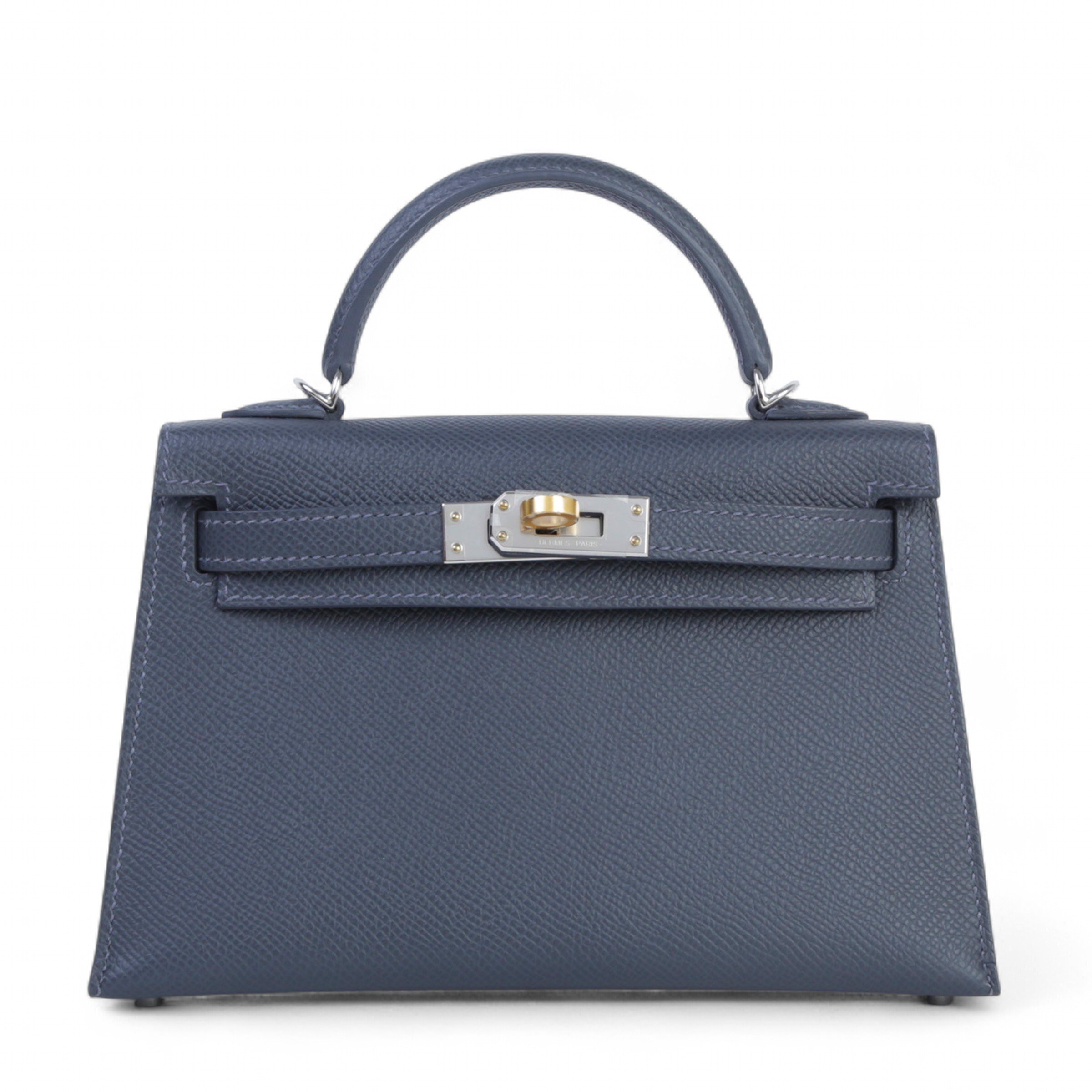 Hermes Brand New ( Rank N ) HERMÈS Mini Kelly II Ardoise (85) Epsom Electrum hardware K (2025)