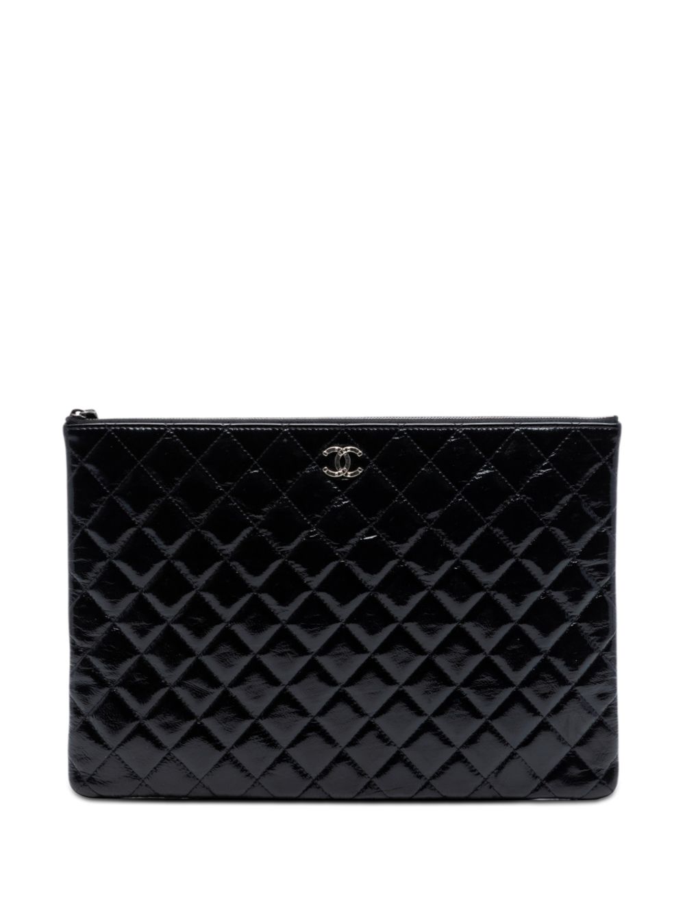 2014 Large Quilted Patent O Case clutch bag