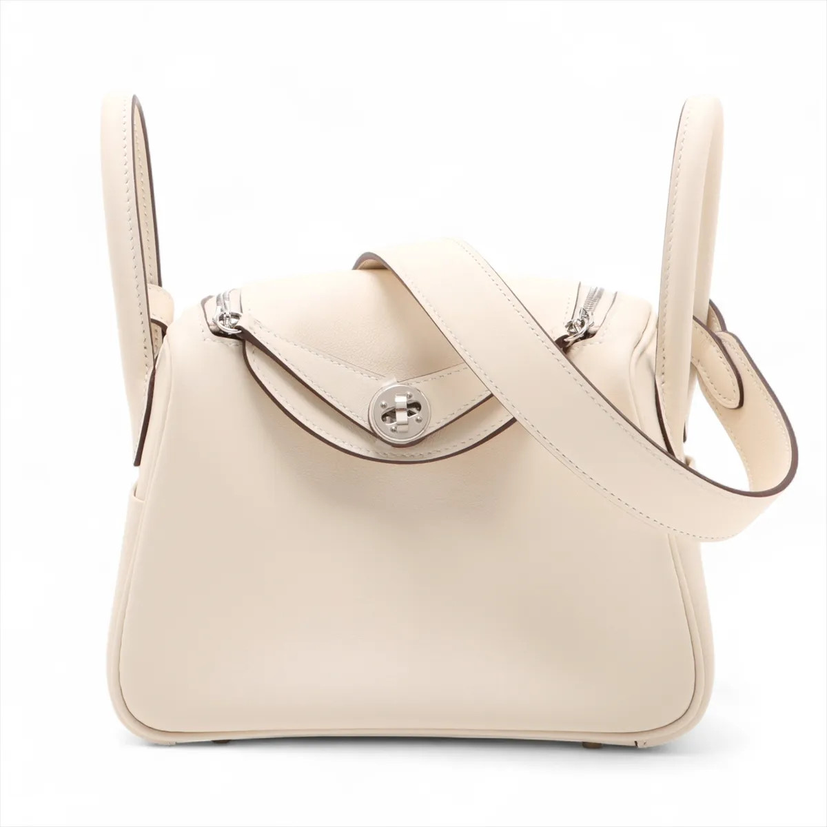 Hermès Lindy mini 20 Veau Swift Nata Silver Metal Fittings