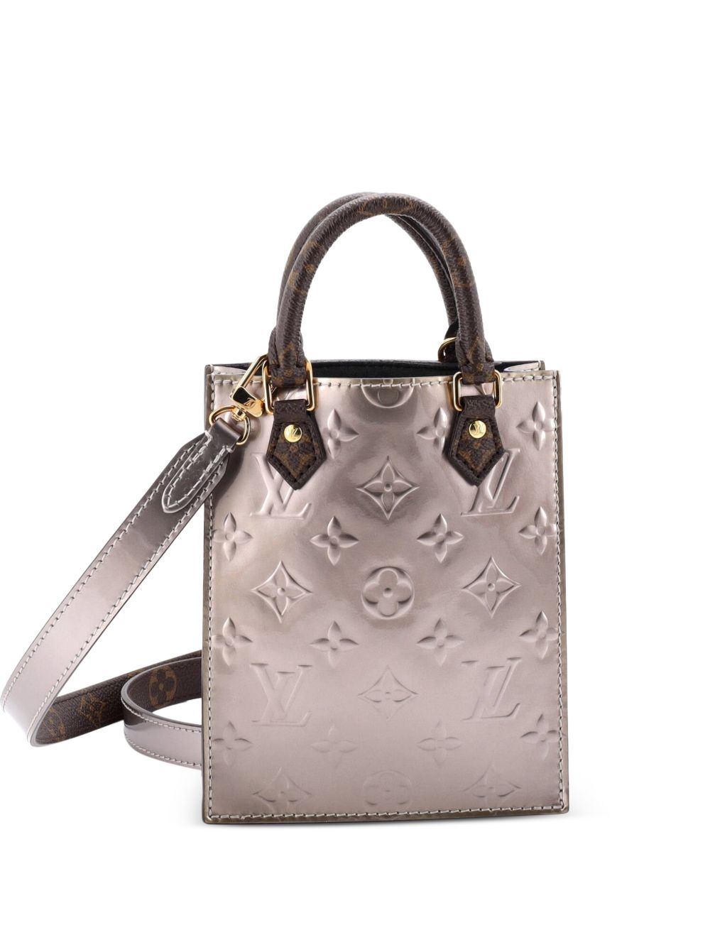 Petit Sac Plat Bag Monogram Vernis with Monogram Canvas crossbody bag