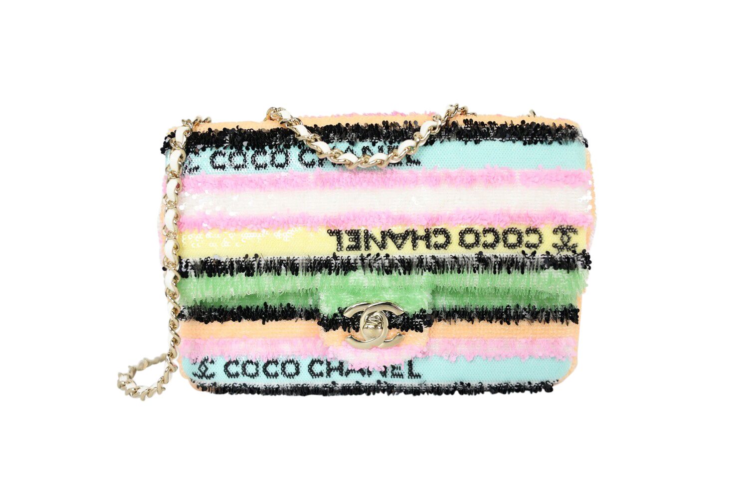 Chanel Chanel Sequin Flap Mini, Multicolored with Gold Hardware, New in Box WA001