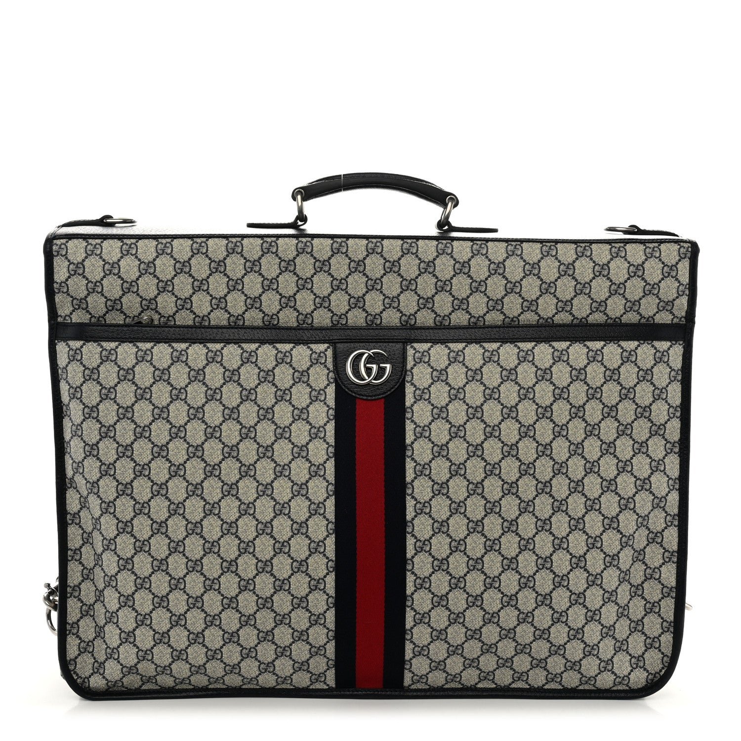 Gucci GG Supreme Monogram Web Savoy Garment Bag Beige Blue