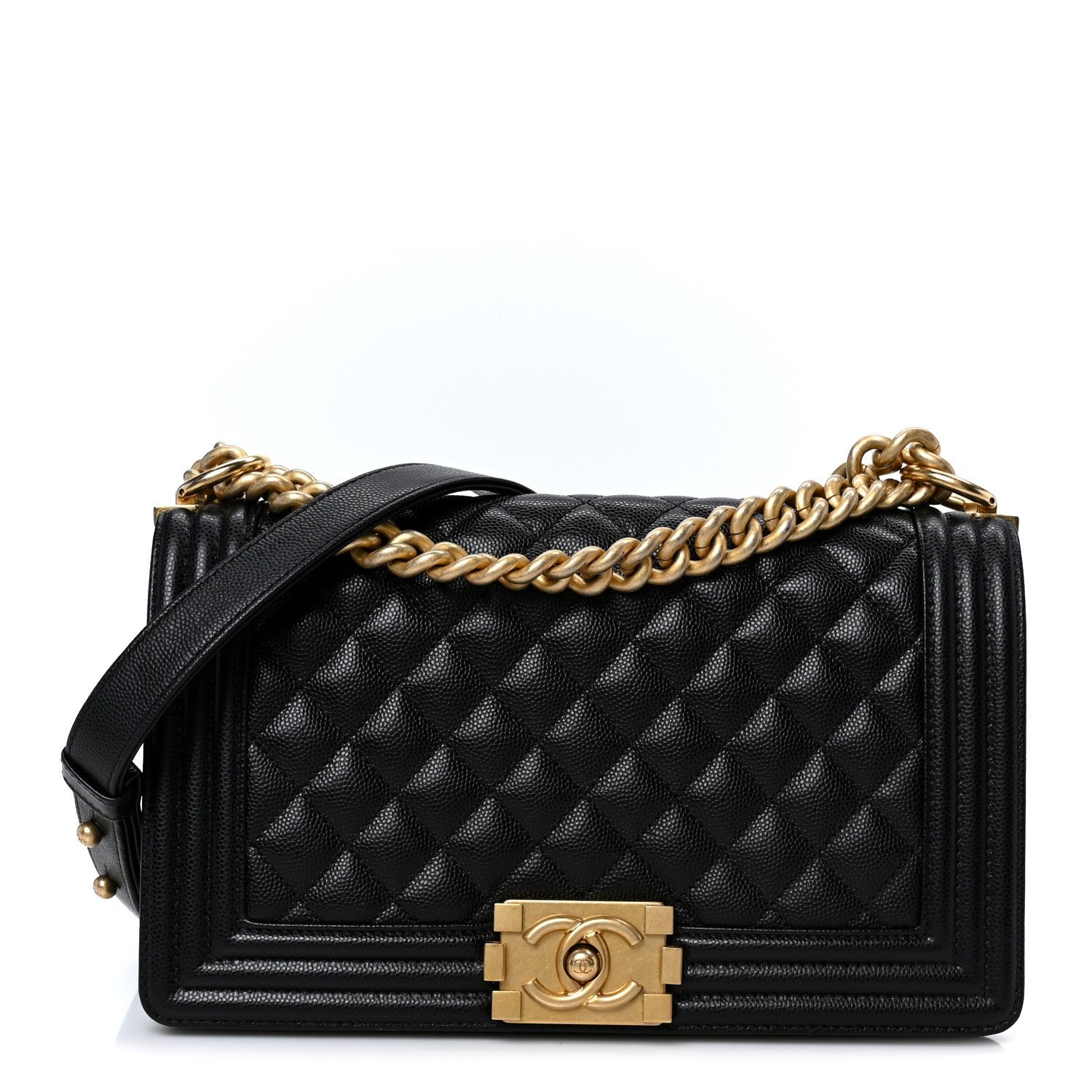 Chanel Caviar Quilted Medium Boy Flap Black