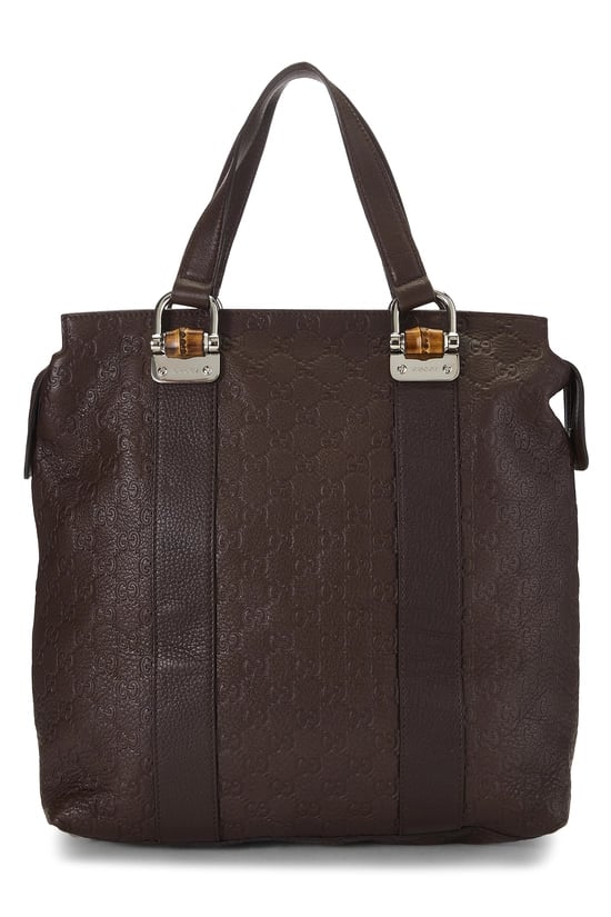 Brown Guccissima Bamboo Bar Tote