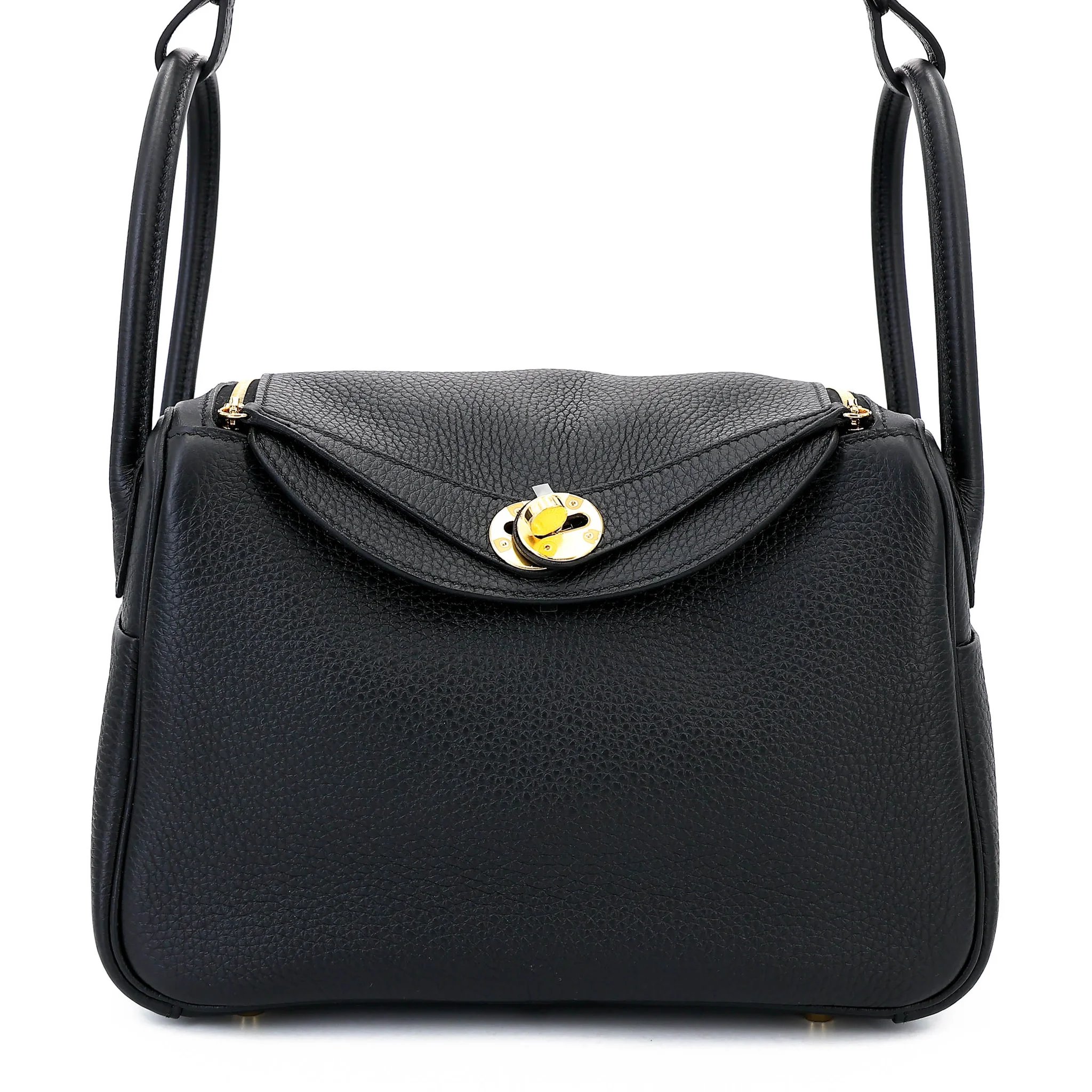 Brand New ( Rank N ) HERMÈS Lindy 26 Noir (89) Clemence Gold hardware G (2026)