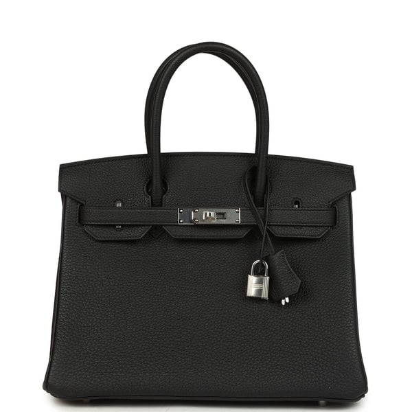 Hermes Hermes Birkin 30 Black Togo Palladium Hardware