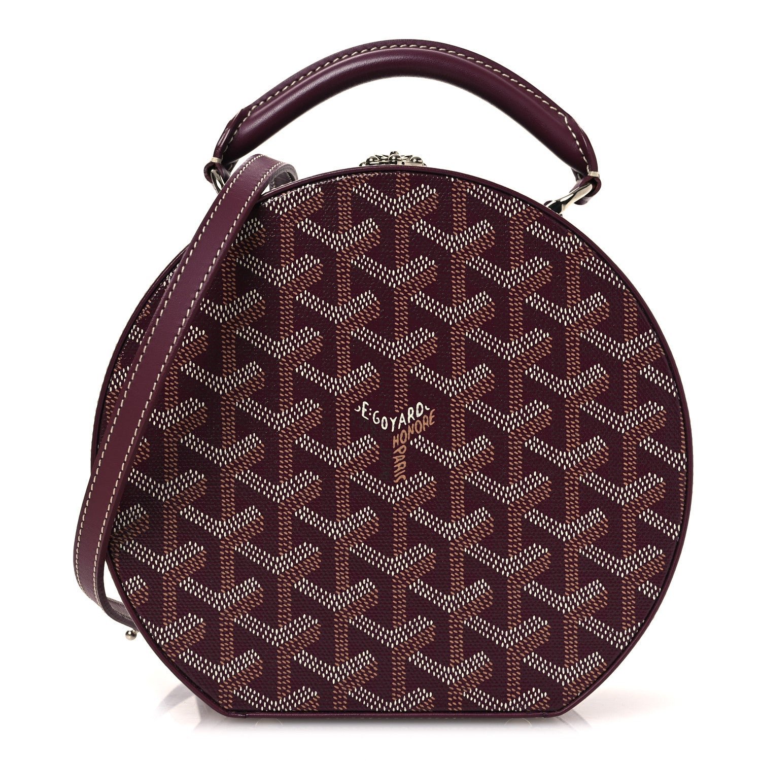 Goyard Goyardine Alto Hatbox Burgundy