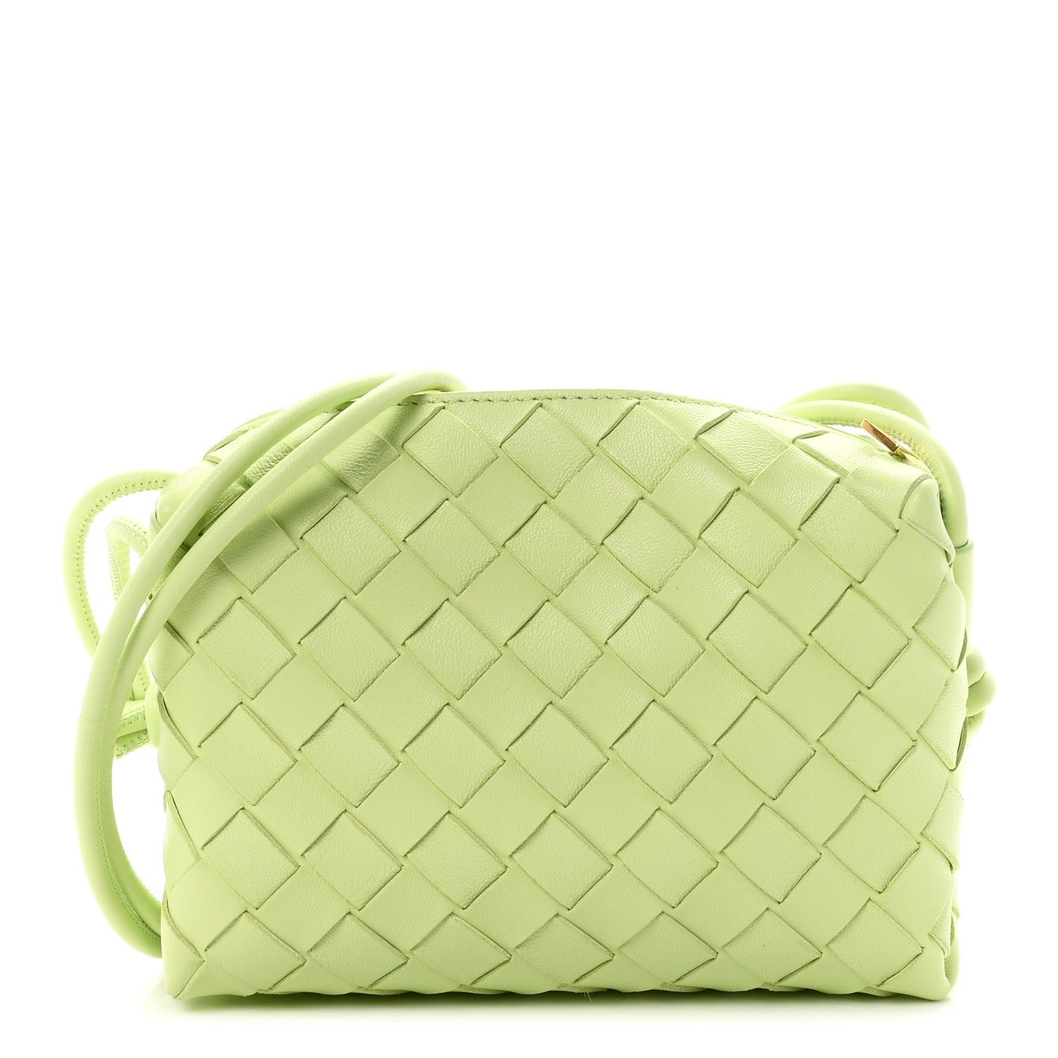 Bottega Veneta Nappa Intrecciato Mini Loop Camera Bag Fennel