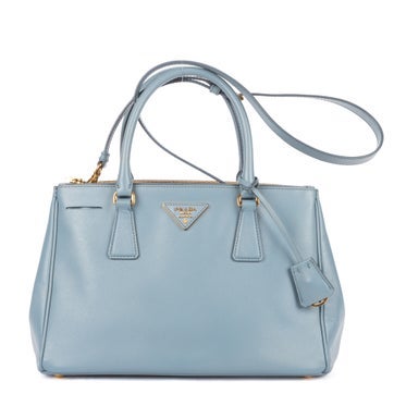 Leather Small Double Zip Galleria Tote