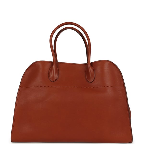 The Row The Row Soft Margaux 15 Acero Leather Silver Hardware