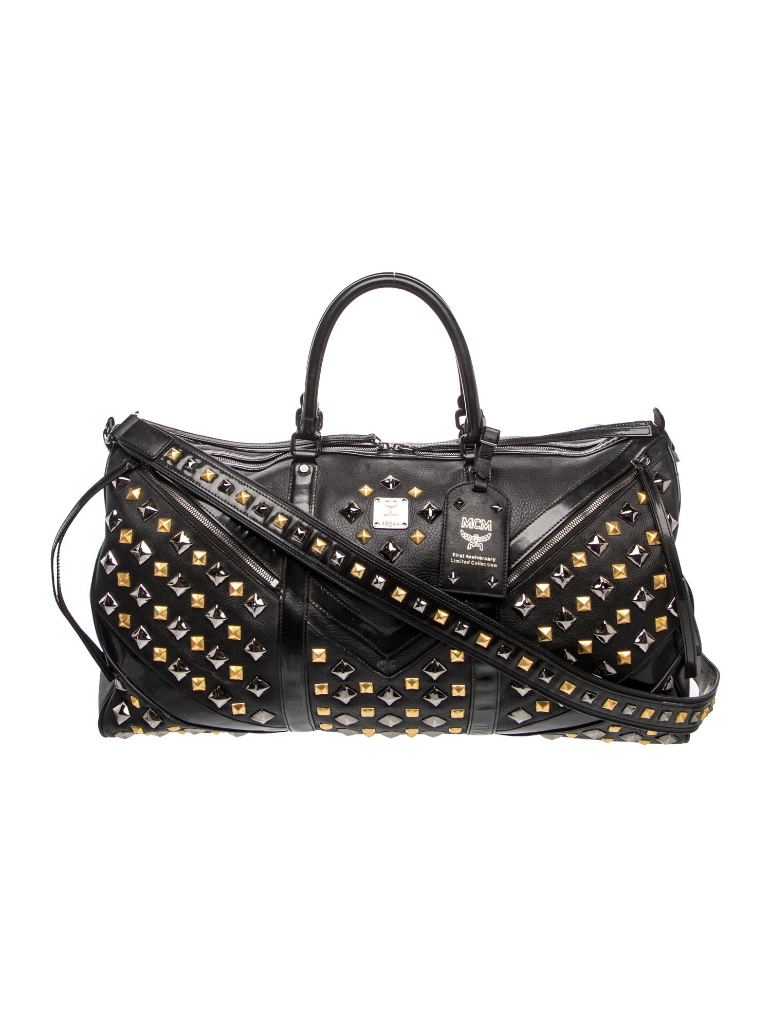 MCM Leather Weekender Bag